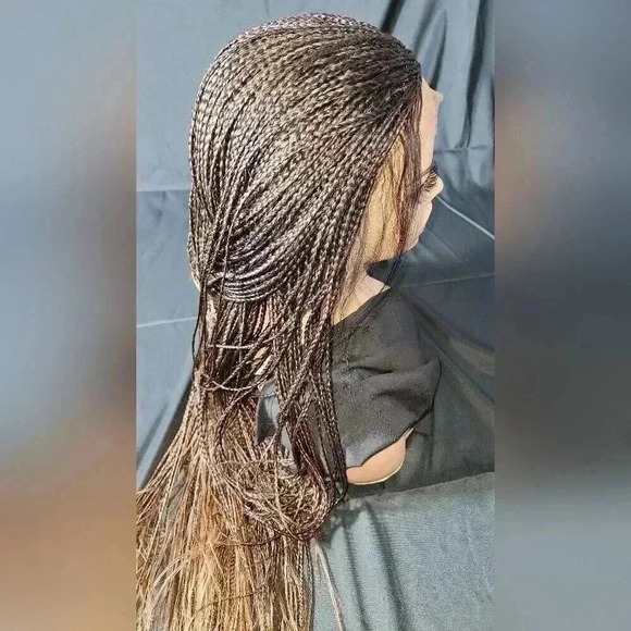 Braided wigs , handmade, long wig , ombre wig, box braids with cornro… - Picture 15 of 15